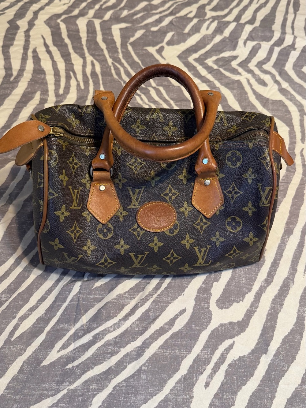 Louis Vuitton Monogram Canvas Duffel in Brown with Tan Trim